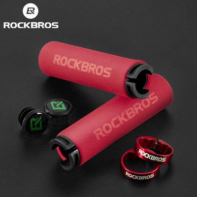 RockBros MTB Bike Grips - Anti-Skid Silicone Sponge Handlebar Grips