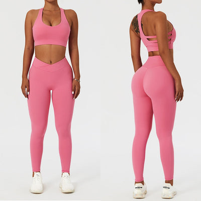 Seamless Yoga Set Workout Outfits for Women Tracksuit 2PCS Sport Bra High Waist Shorts Yoga Leggings Sets Fitness Gym Clothing
