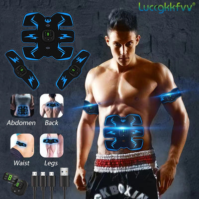 Smart EMS Wireless Muscle Stimulator Fitness Trainer Abdominal Training Electric Weight Loss Stickers Body Slimming Massager