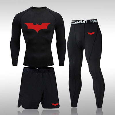 Sportswear Quick Dry Rashgard Sport Shirt Men Compression Pants Gym Running Shirt Men Fitness Leggings Clothes Tight Suit
