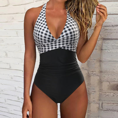 Swimwear Women 2023 One Piece Swimsuit Women Tummy Control One Piece Swimsuits High Waisted Sexy Halter XL Push Up Bathing Suit