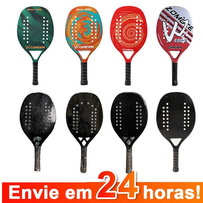 Tennis Racket For Best Partner 2023 Big Sells Carbon And Glass Fiber Beach Tennis Racket With Protective Bag Cover Soft Face New