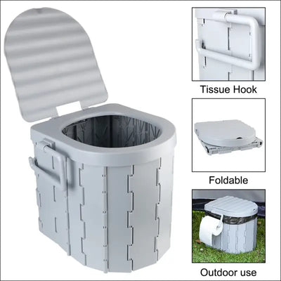 Travel bucket toilet seat portable folding toilet with lid emergency toilet car folding toilets