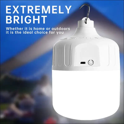 Usb rechargeable portable camping light bulb, waterproof tent hanging light, outdoor hiking picnic
