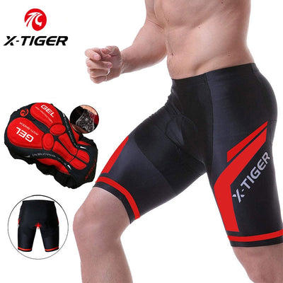 X-Tiger Coolmax 5D Padded Cycling Shorts Shockproof MTB Bicycle Shorts Road Bike Shorts Ropa Ciclismo Tights For Man Women