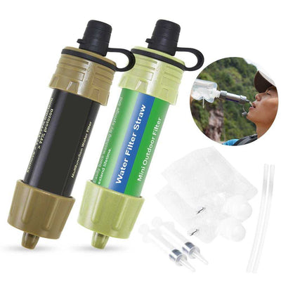 1/2 PCS Outdoor Water Filter Straw Water Filtration System Water Purifier for Emergency Preparedness Camping Traveling