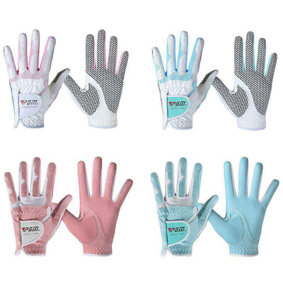 PGM Women's Golf Gloves Left Hand Right Hand Sport High Quality Nanometer Cloth Golf Gloves Breathable Palm Protection