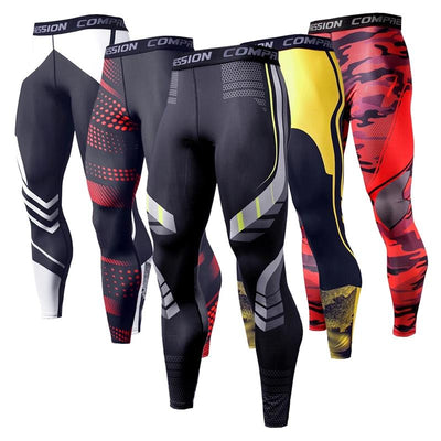 Compression Men's Leggings Fitness Quick-drying Sports Gym Tights Men Running Stretchy Bodybuilding Jogging Pants Rash Guard