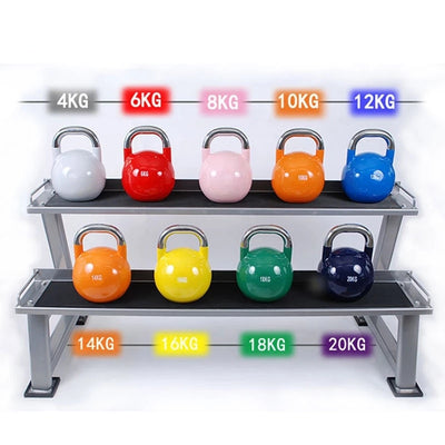 4-20kg professional Color Steel Competitive Kettlebell Set Paint Steel Dumbbell Strength Training kettlebell kettle bell weights