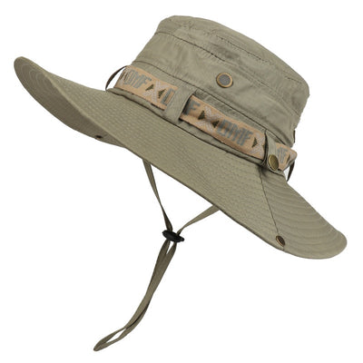 Summer Men Bucket Hat Outdoor UV Protection Wide Brim Panama Safari Hunting Hiking Hat Mesh Fisherman Hat Beach Sunscreen Cap
