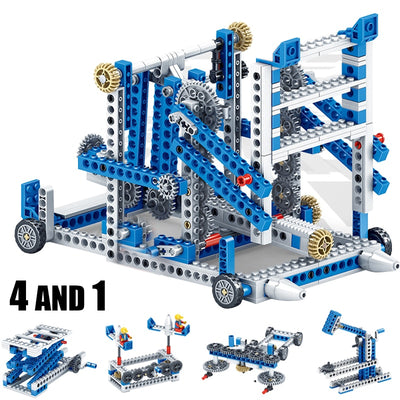 Mechanical Gear Technical Building Blocks Engineering Children&#39;s Science Educational STEM 3IN1 Bricks City Toys For Kid&#39;s Gift