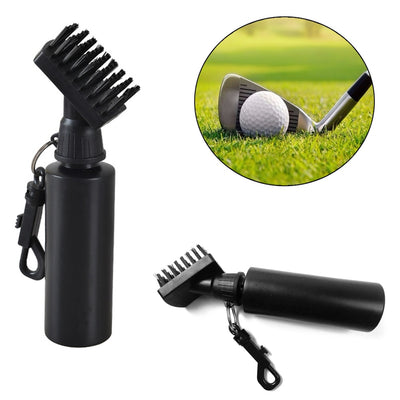 Golf Cleaning Tool with Water Bottle Clip Golf Club Spray Scrub Portable Nylon Bristles for Training Practice Golf Accessories