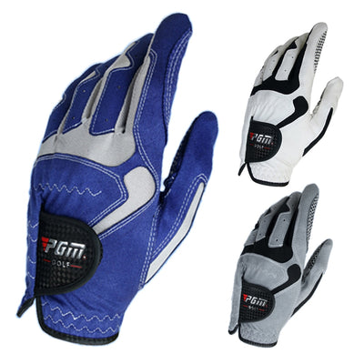 PGM Golf Gloves Blue White Grey Left Right Hand Microfiber Antiskid For Professional Brand New Golfer Breathable Sports Men