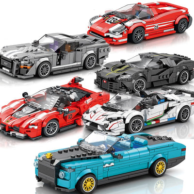 City Technical Car Speed Champion Sports Racing Car Vehicle Racer Moc Building Blocks Educational Toys